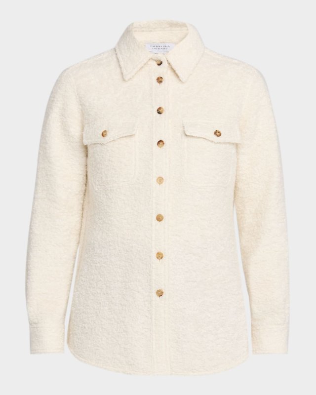 John Austin Cashmere-Blend Boucle Shirt